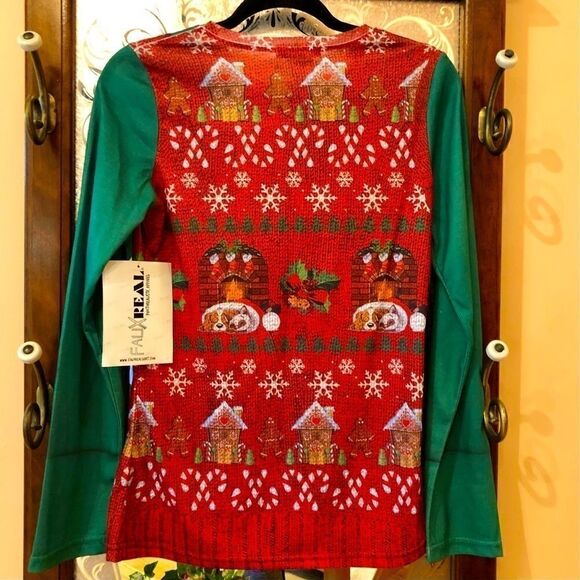 FAUX REAL SHIRT CHRISTMAS T-SHIRT M NWT - Picture 2 of 13